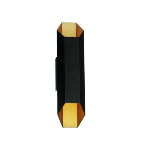 Monterey LED Outdoor Wall Sconce in Matte Black  Brass by Justice Designs