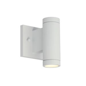 Portico LED Outdoor Wall Sconce in Matte White by Justice Designs