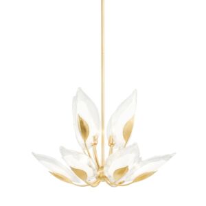 Blossom 10-Light Chandelier in Gold Leaf