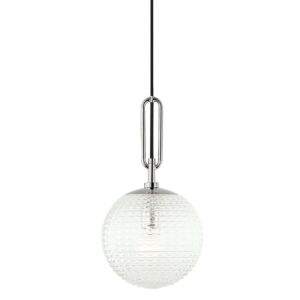 Jewett One Light Pendant in Polished Nickel by Hudson Valley