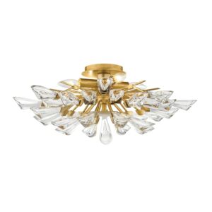 Tulip Four Light Semi Flush Mount in Gold Leaf by Hudson Valley