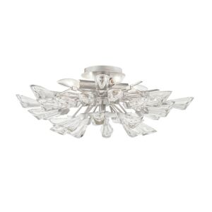 Tulip 4-Light Semi-Flush Mount in Silver Leaf