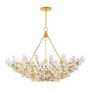 Tulip 12-Light Chandelier in Gold Leaf