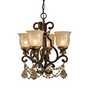 Norwalk Four Light Mini Chandelier in Bronze Umber by Crystorama