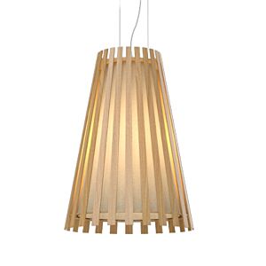 Slatted 1-Light Pendant in Louro Freijo