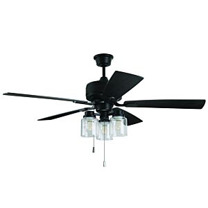 Craftmade Kate 3-Light Indoor Ceiling Fan in Flat Black