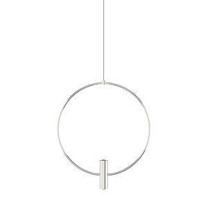 Layla 1-Light LED Pendant in Satin Nickel