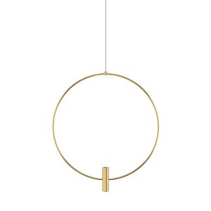 Layla 1-Light LED Pendant in Natural Brass