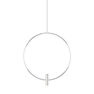 Layla 1-Light LED Pendant in Satin Nickel