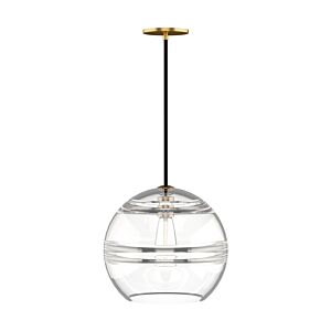 Sedona One Light Pendant in Aged Brass by Visual Comfort Modern