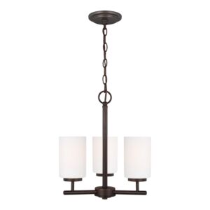 Generation Lighting Oslo 3-Light Contemporary Chandelier in Bronze