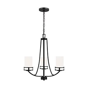 Generation Lighting Robie 3-Light Rustic Chandelier in Midnight Black