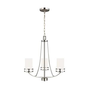 Generation Lighting Robie 3-Light Rustic Chandelier in Brushed Nickel