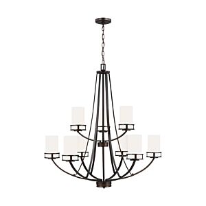 Robie  Chandelier in Bronze by Generation Lighting.