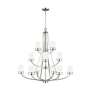 Generation Lighting Robie 12-Light Rustic Chandelier in Brushed Nickel