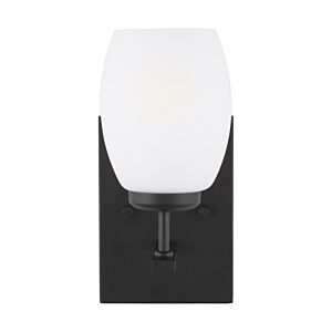 Generation Lighting Catlin Bathroom Vanity Light in Midnight Black