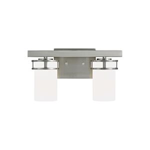 Generation Lighting Robie 2-Light Bathroom Vanity Light in Brushed Nickel