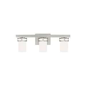 Generation Lighting Robie 3-Light Bathroom Vanity Light in Brushed Nickel