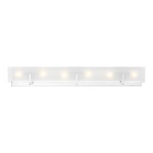 Visual Comfort Studio Syll 6-Light Bathroom Vanity Light in Chrome