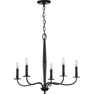 Durrell 5-Light Chandelier in Black