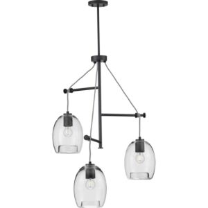 Caisson 3-Light Pendant in Graphite