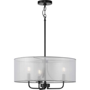 Riley 3-Light Pendant in Black