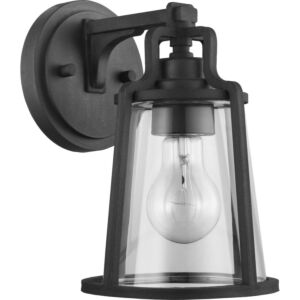 Benton Harbor 1-Light Wall Lantern in Black