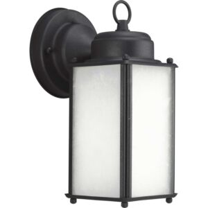 Roman Coach 1-Light Wall Lantern in Black