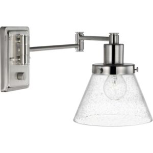 Hinton  Swing Arm Wall Lamp in Brushed Nickel by Progress Lighting