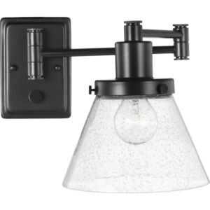 Hinton  Swing Arm Wall Lamp in Black by Progress Lighting