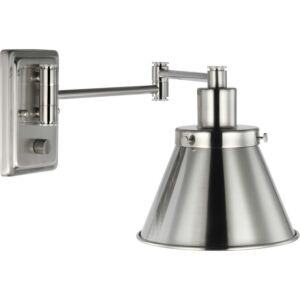 Hinton  Swing Arm Wall Lamp in Brushed Nickel by Progress Lighting