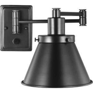 Hinton  Swing Arm Wall Lamp in Black by Progress Lighting