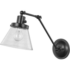 Hinton  Swing Arm Wall Lamp in Black by Progress Lighting