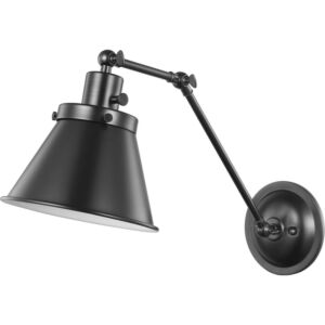 Hinton  Swing Arm Wall Lamp in Black by Progress Lighting