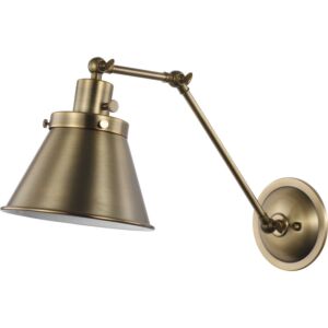 Hinton  Swing Arm Wall Lamp in Vintage Brass by Progress Lighting