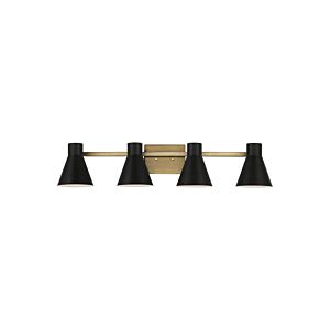 Generation Lighting Towner 4-Light Bathroom Vanity Light in Black