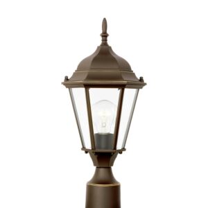 Bakersville  Outdoor Post Lantern in Antique Bronze by Generation Lighting.