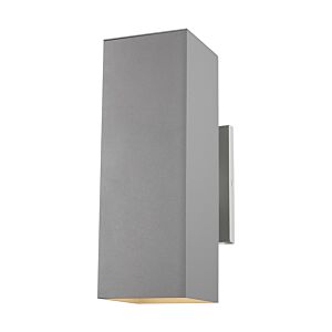 Pohl Two Light Outdoor Wall Lantern in Painted Brushed Nickel by Visual Comfort Studio