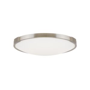 Lance LED Flush Mount in Satin Nickel by Visual Comfort Modern