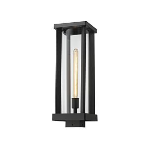 Z-Lite Glenwood 1-Light Outdoor Post Mount Fixture Light In Black