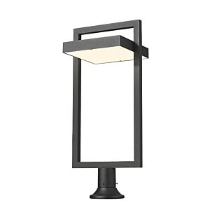 Z-Lite Luttrel 1-Light Outdoor Pier Mounted Fixture Light In Black