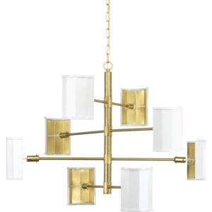 Point Dume-Wandermere 8-Light Chandelier in Brushed Brass