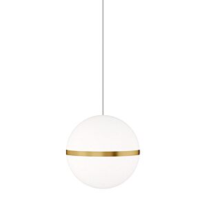 Hanea 1-Light Pendant in Natural Brass