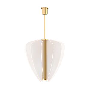 Nyra 1-Light LED Chandelier in Plated Brass