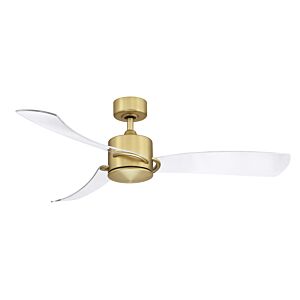 SculptAire 1-Light 52" Hanging Ceiling Fan in Brushed Satin Brass