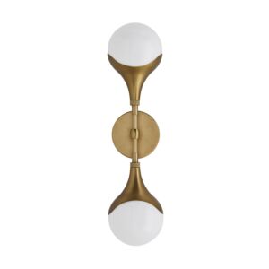 Augustus Two Light Wall Sconce in Antique Brass by Arteriors