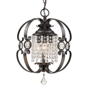 Ella EBB 3-Light Mini Chandelier in Brushed Etruscan Bronze