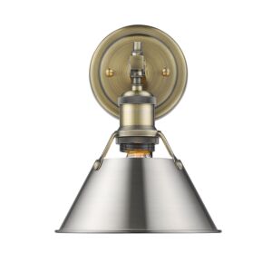 Orwell AB 1-Light Bathroom Vanity Light in Aged Brass