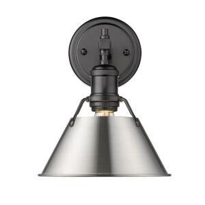 Orwell BLK 1-Light Bathroom Vanity Light in Matte Black