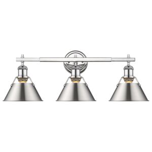 Orwell CH 3-Light Bathroom Vanity Light in Chrome